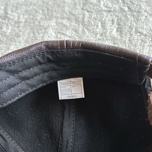 Gorras para Hombres‎ 3D Tiger Baseball Hat Snapback Trucker Faux leather Brown - Picture 6 of 9